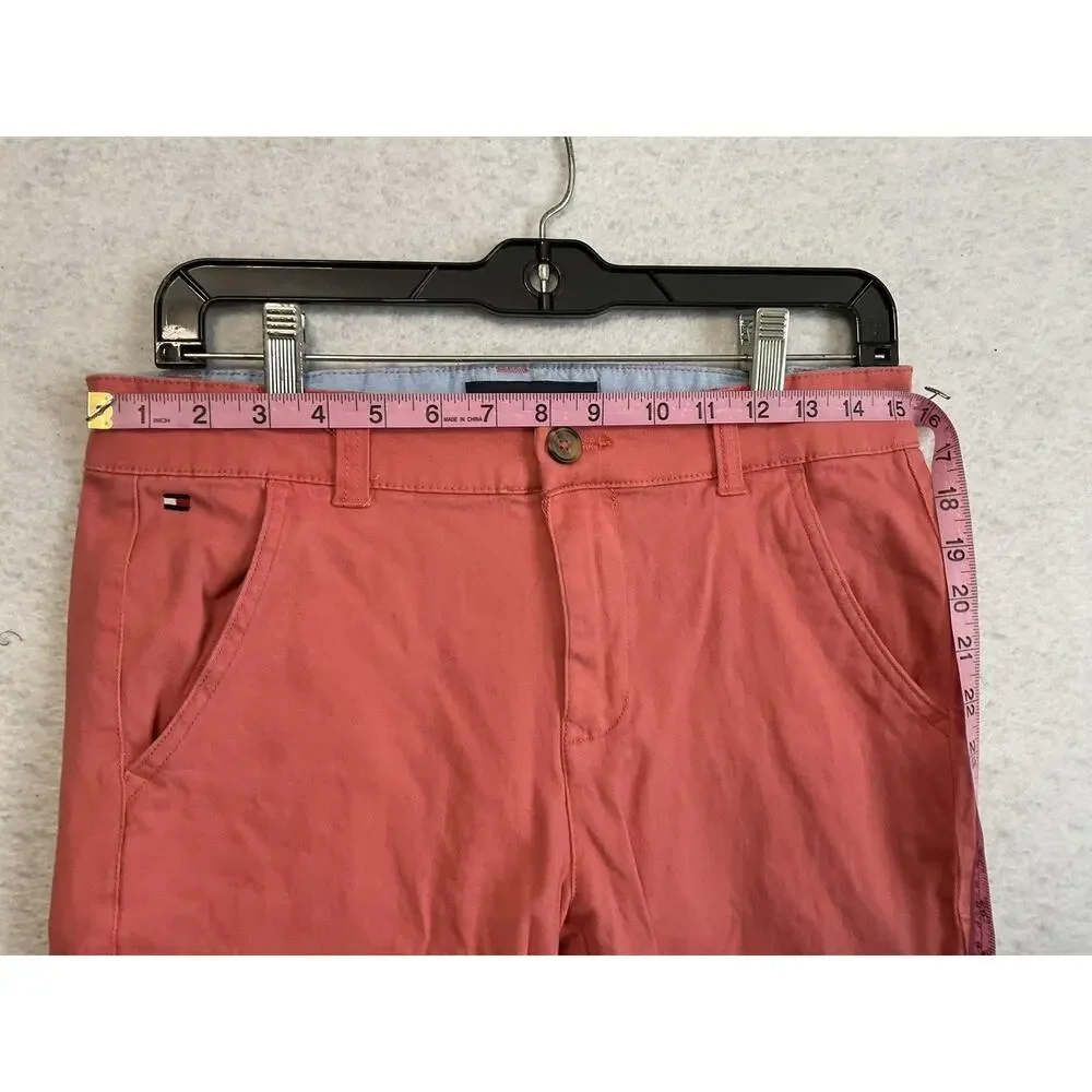 Tommy‎ Hilfiger Shorts Boys 16 Pink Chino Flat Front Twill Stretch Summer